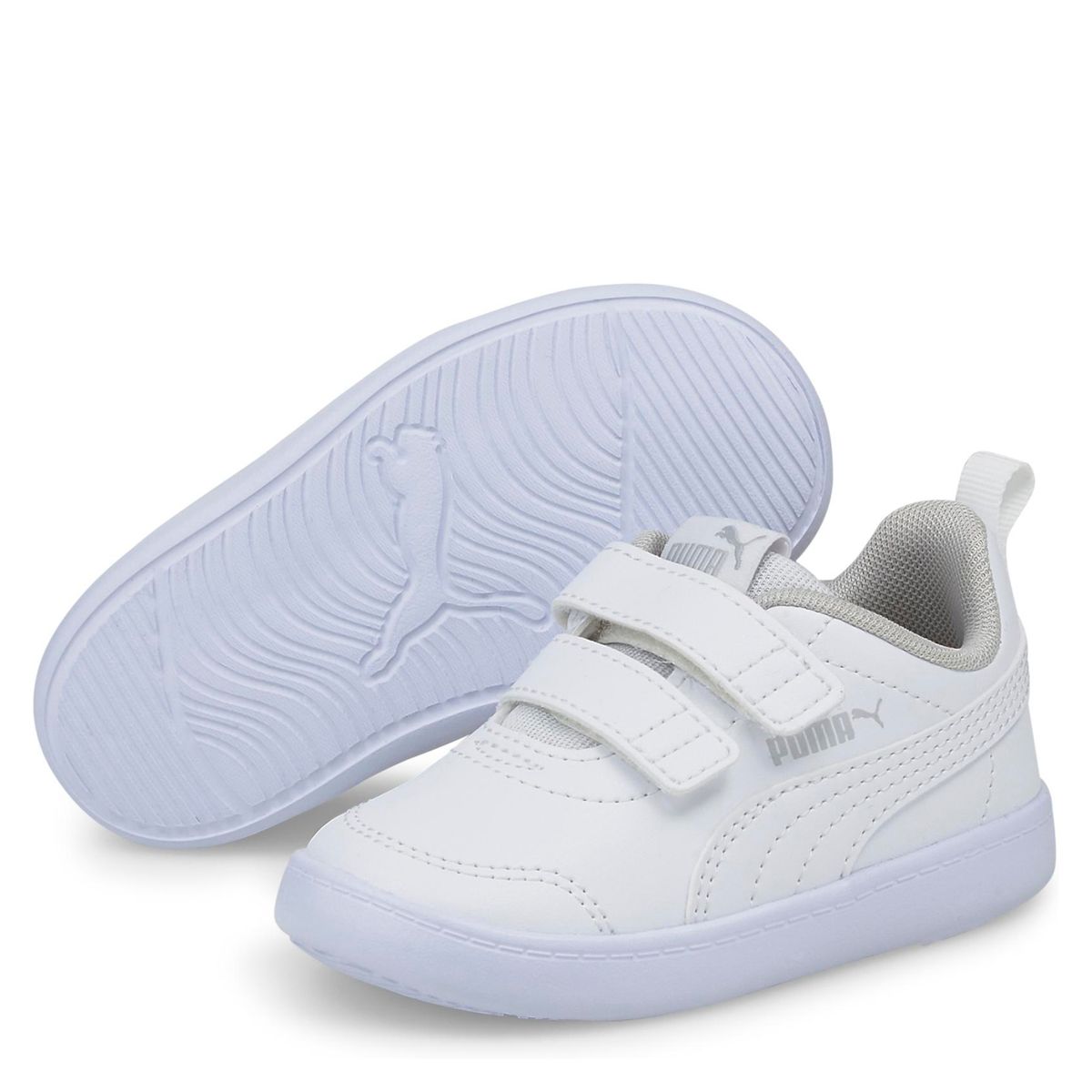 PUMA - Courtflex V2 V Zapatilla Deportiva Unisex Niño Blanco Puma