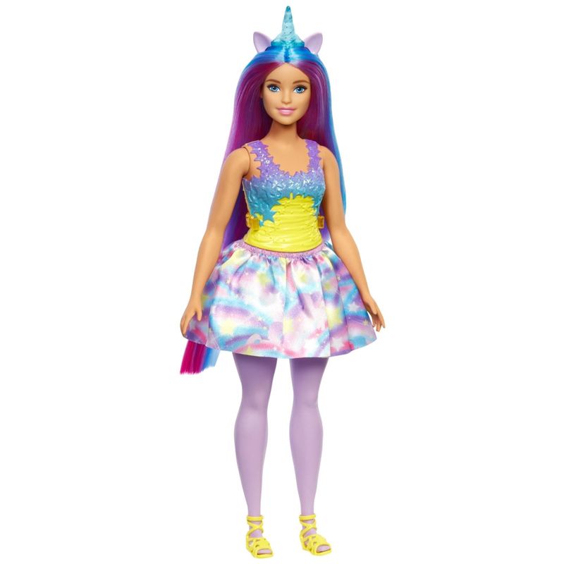 BARBIE - Muñeca Unicornio Cuerno Azul Barbie