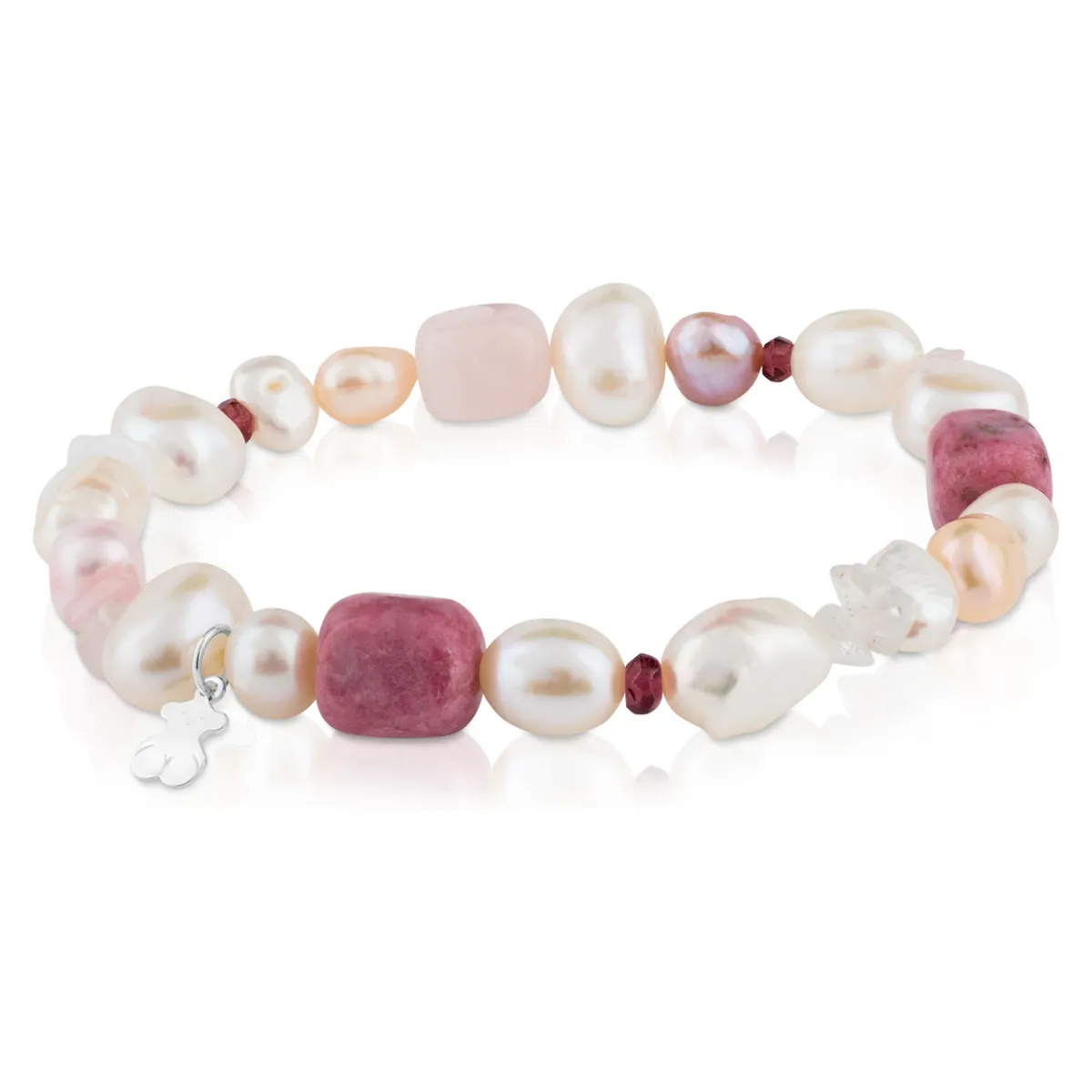 TOUS - Pulsera De Plata Con Perlas, Granate, Rodonita Y Cuarzo Tous Pearls