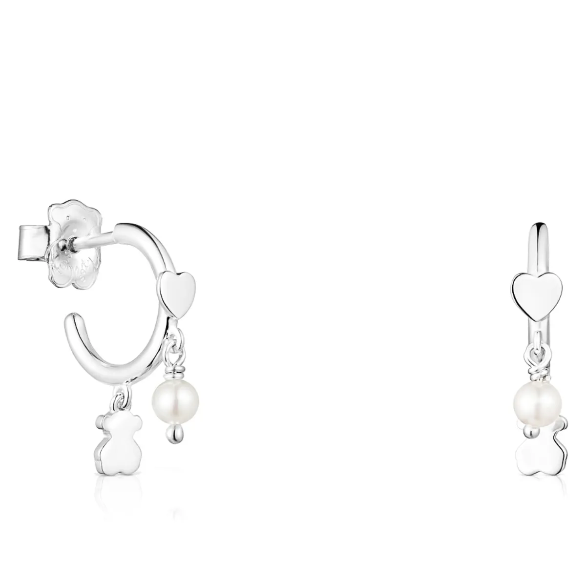 TOUS - Aros Cool Joy de Plata y Perlas Mujer Tous