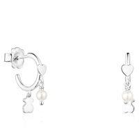 Aros Cool Joy de Plata y Perlas Mujer