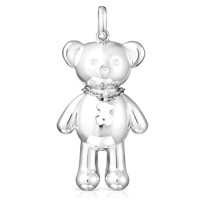 TOUS - Colgante Teddy Bear Collar de Plata Mujer Tous