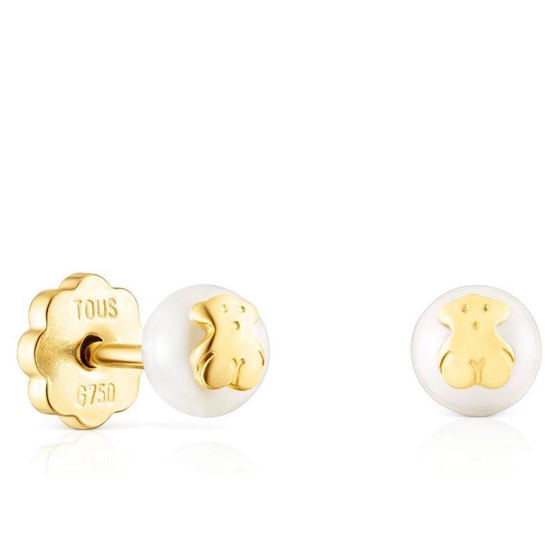 TOUS - Aros Con Perla Baby Motivo Oso De O Mujer Tous