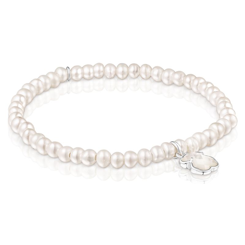 TOUS - Pulsera De Plata Y Perlas Icon Colo Mujer Tous