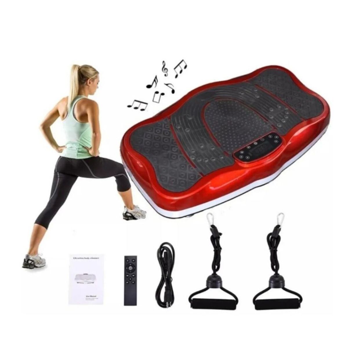 GENERICO - Plataforma Vibratoria Con Bandas Ejercita Piernas