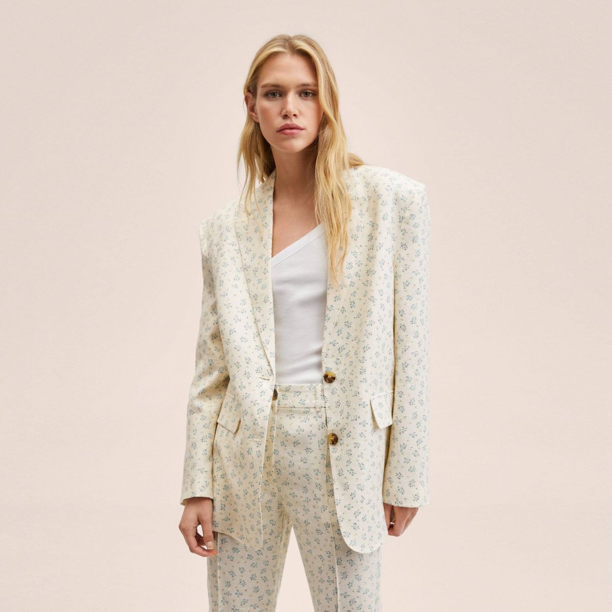 MANGO - Mango Blazer Lino Oversize Holborn Mujer