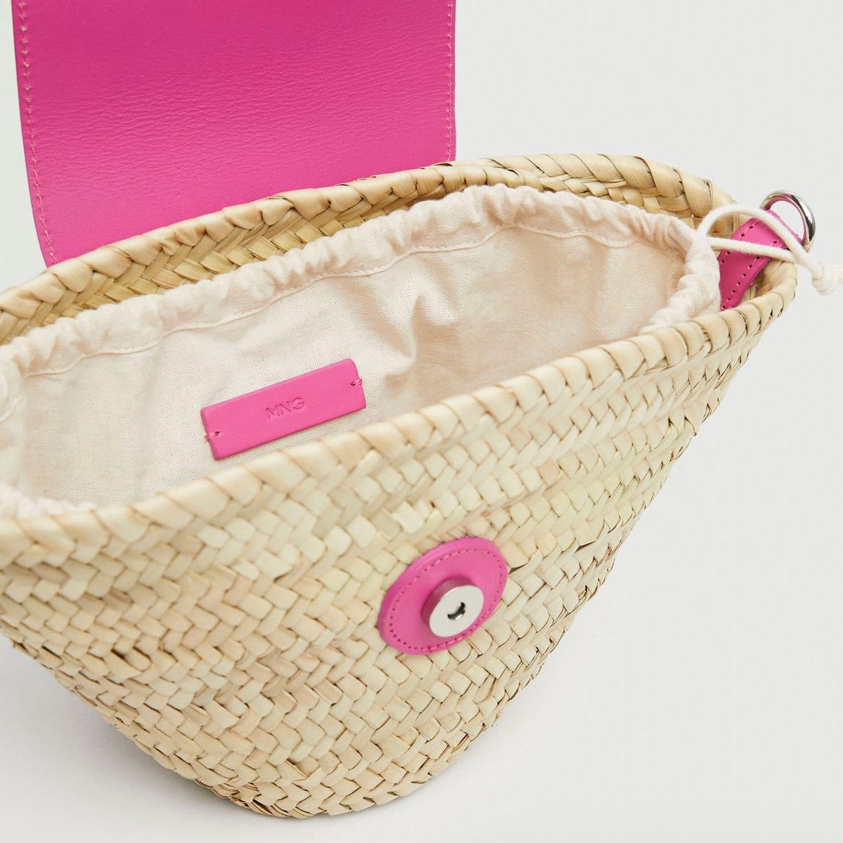 MANGO - Mango Cartera Bolso Rafia Paul