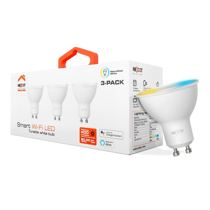 NEXXT SOLUTIONS - Ampolleta Inteligente Gu10 Blanca 3 Nexxt