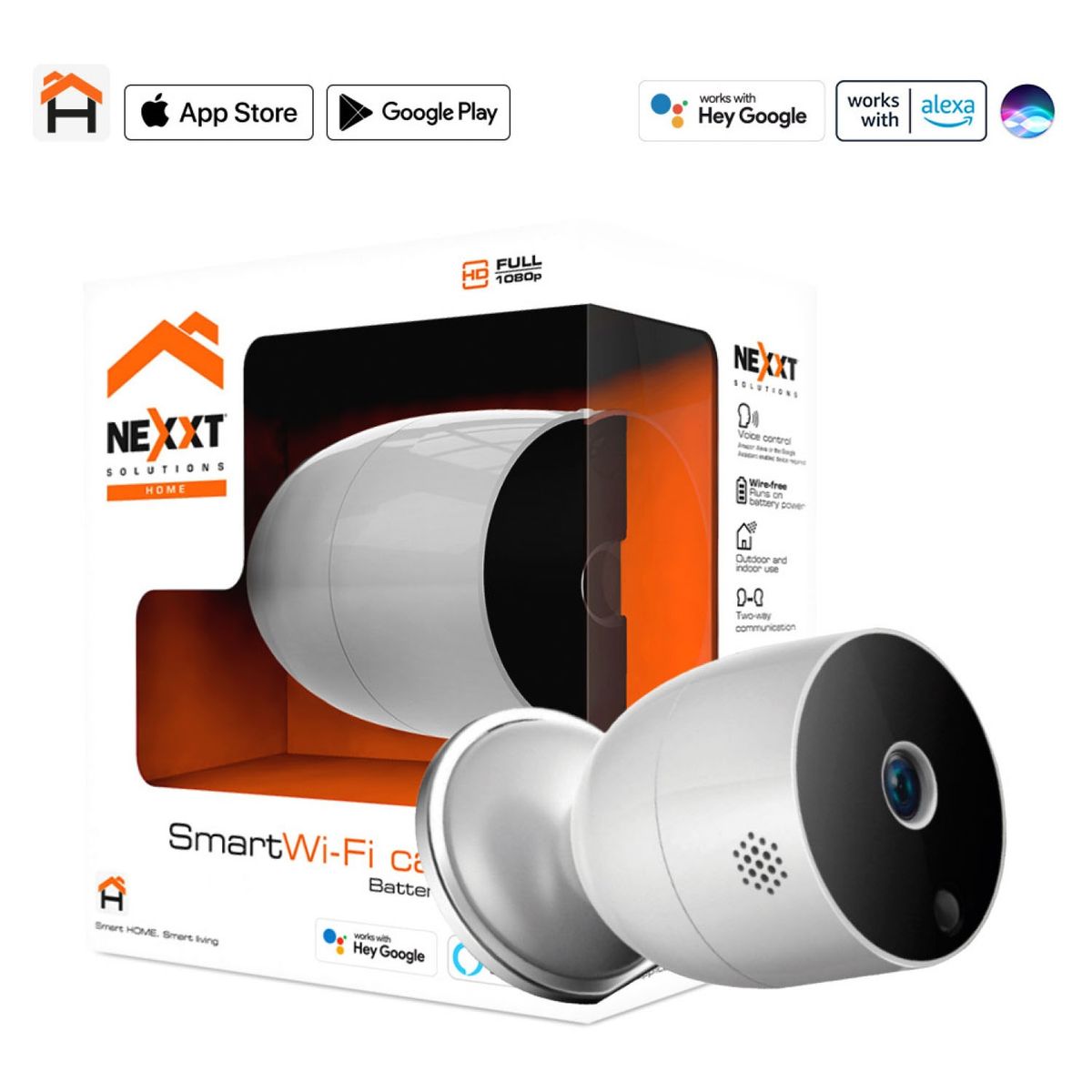 NEXXT SOLUTIONS - Cámara Inteligente Bateria Exterior Nexxt