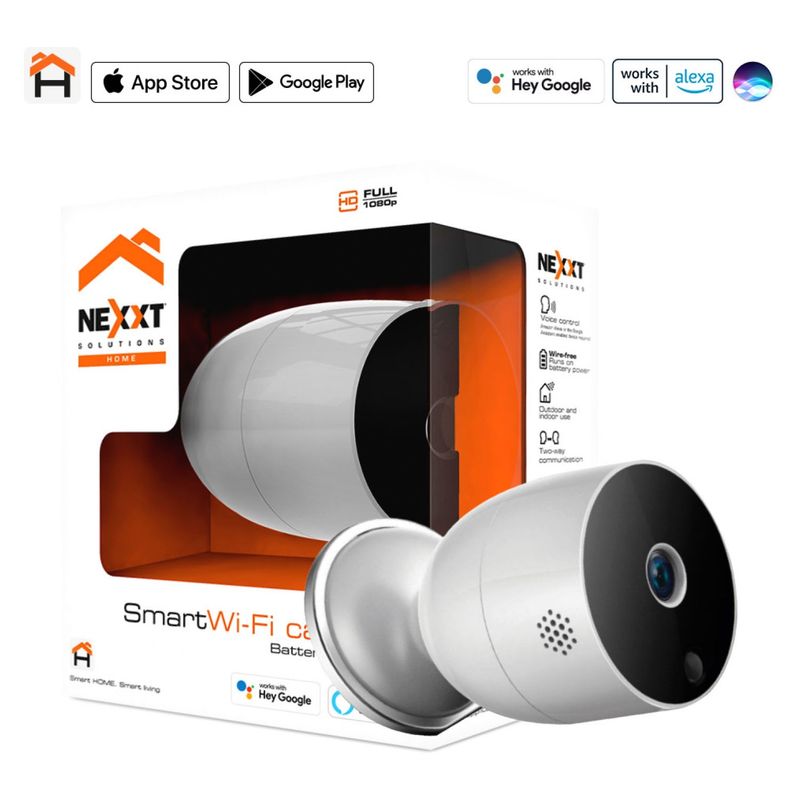 NEXXT SOLUTIONS - Cámara Inteligente Bateria Exterior Nexxt