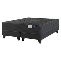 Cama Europea Super King Black 200X200 Cm Base Dividida