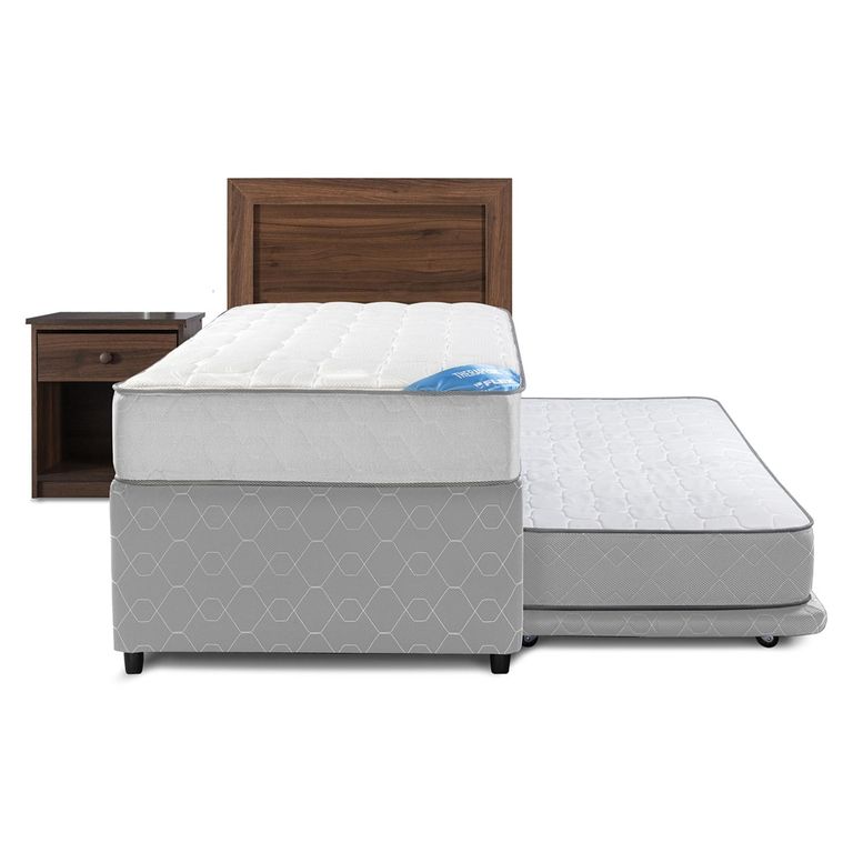 Cama Nido Urbano 1 plaza x 1.90 mt + Respaldo + 1 Velador