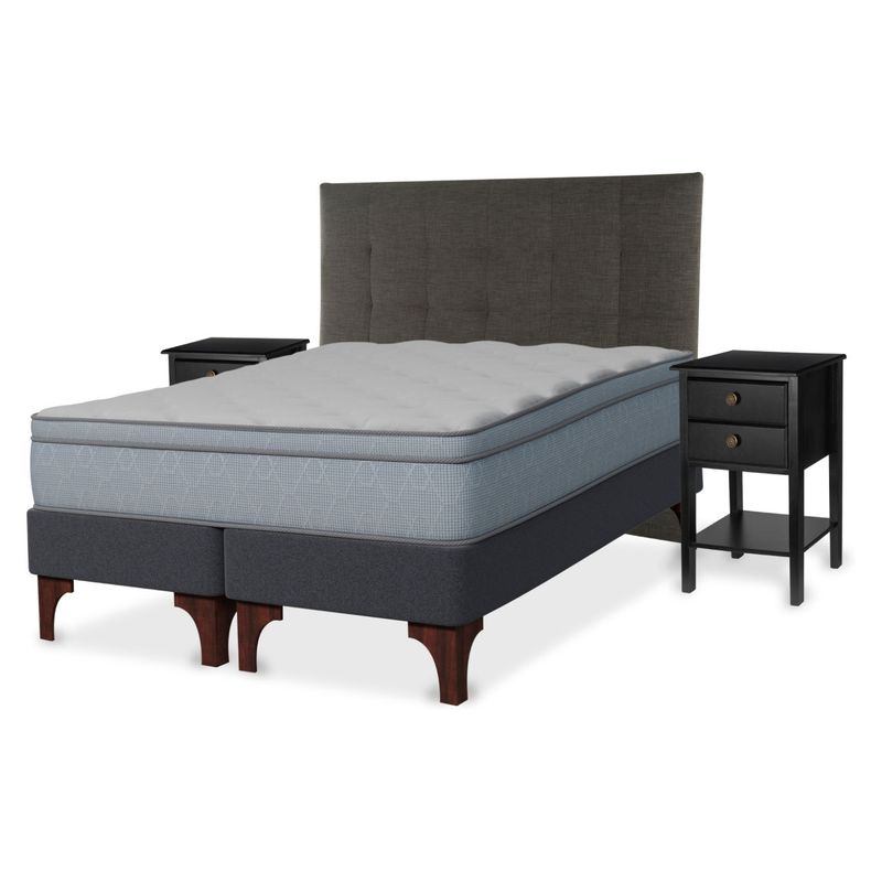 FLEX - Cama Europea Flex E.Pocket 2 Plazas Mueble + Respaldo