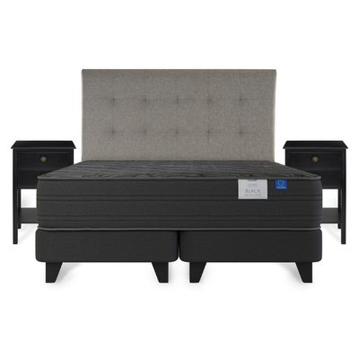 Imagen 2 del producto Cama Europea Black Super King Mueble + Respaldo