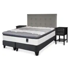 FLEX - Cama Europea Titan New King Mueble + Respaldo