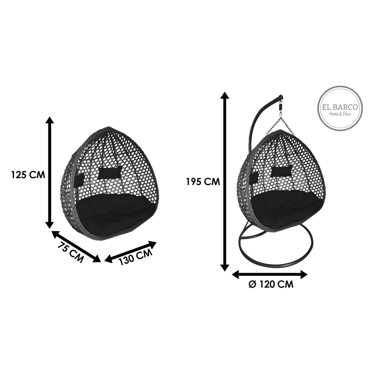 EL BARCO - Silla Colgante Xl El Barco