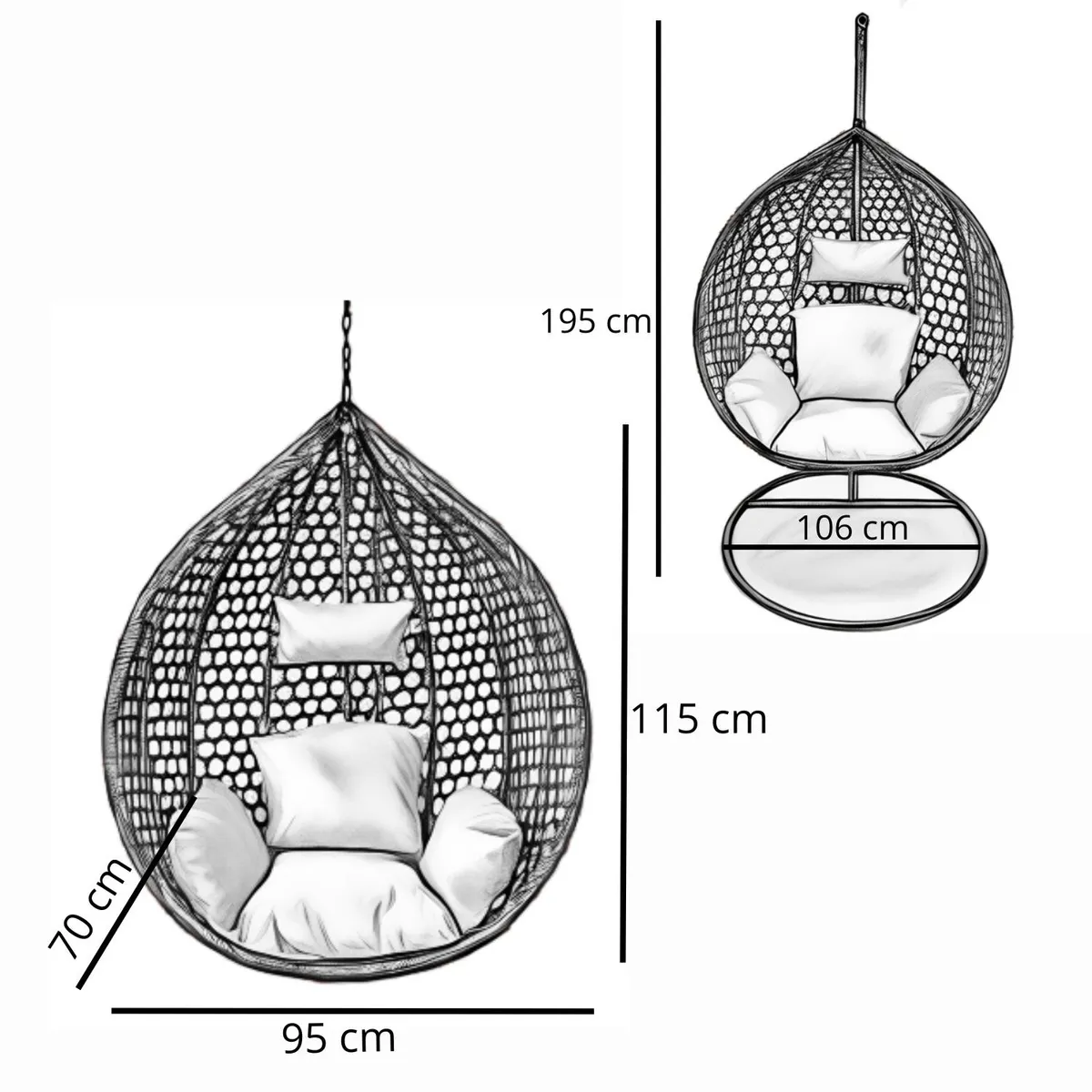 EL BARCO - Silla Colgante Caramelo El Barco