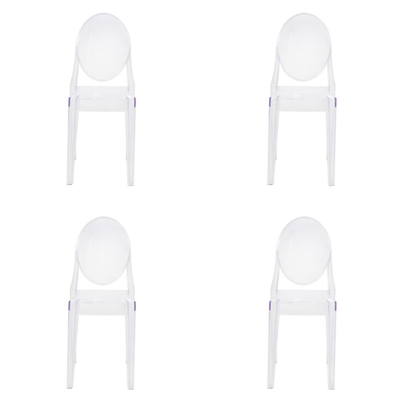EL BARCO - Set 4  Sillas Transparentes Casper S/Br  El Barco