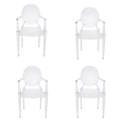 EL BARCO - Silla Transparente Casperr 4 Unidades