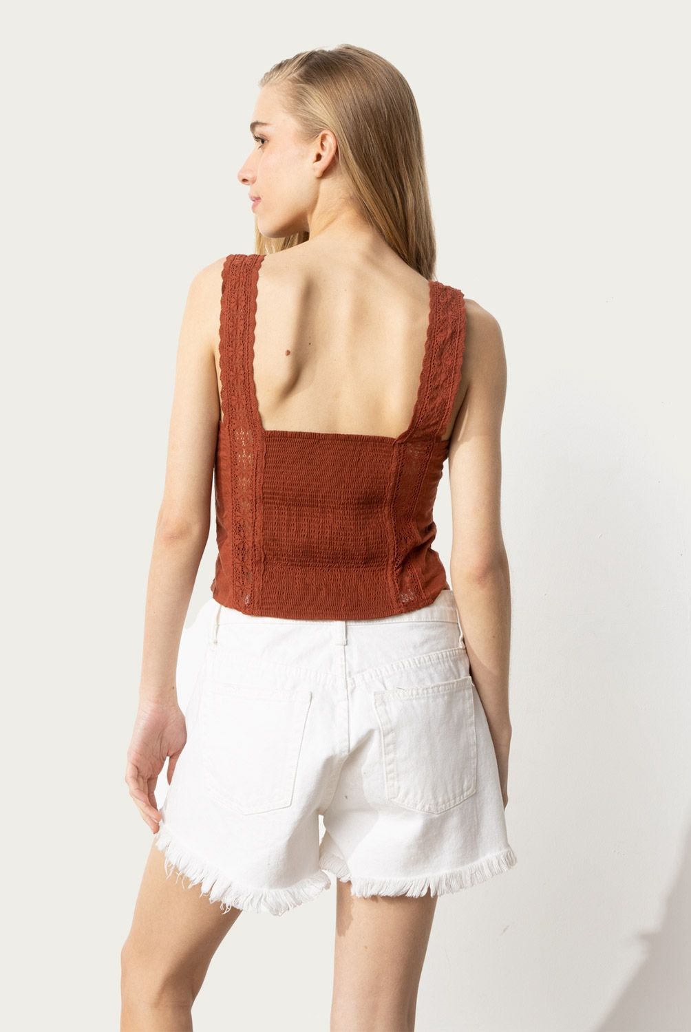 FREE PEOPLE - Free People Crop Top Corset Mujer