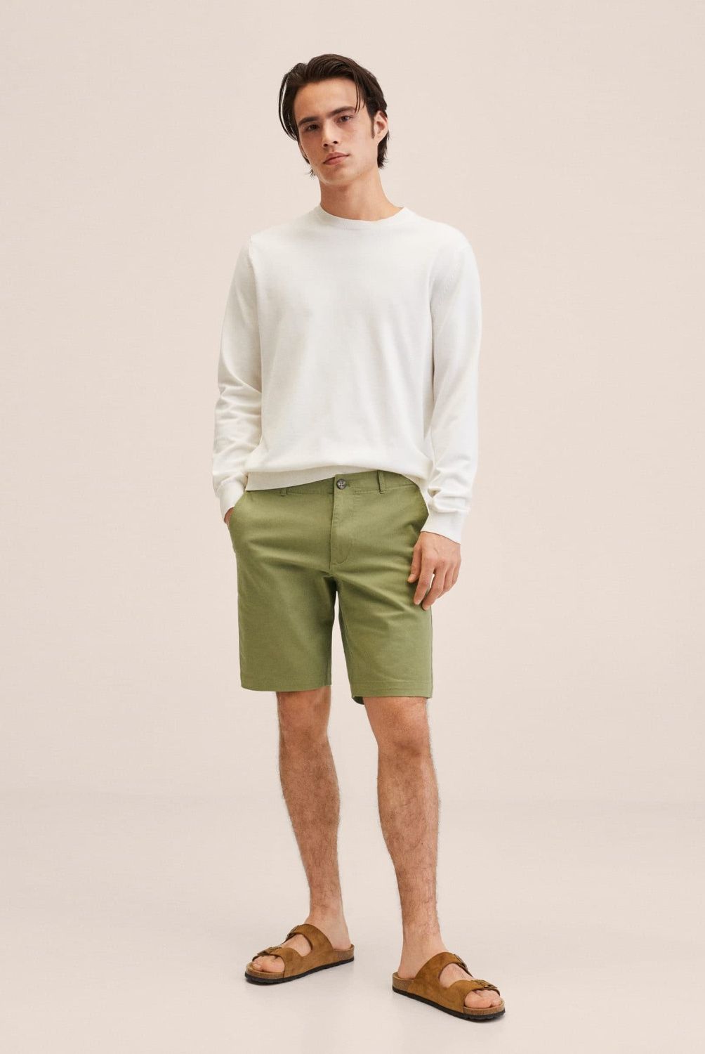 MANGO MAN - Mango Man Bermudas Chino Algodón Hombre