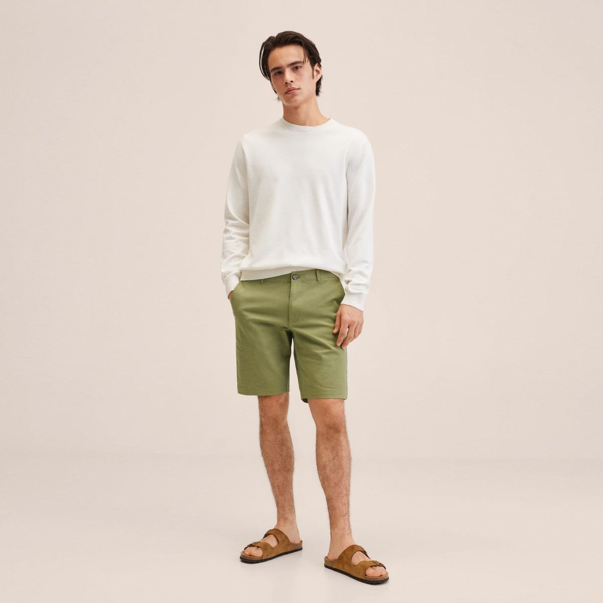 MANGO MAN - Mango Man Bermudas Chino Algodón Hombre
