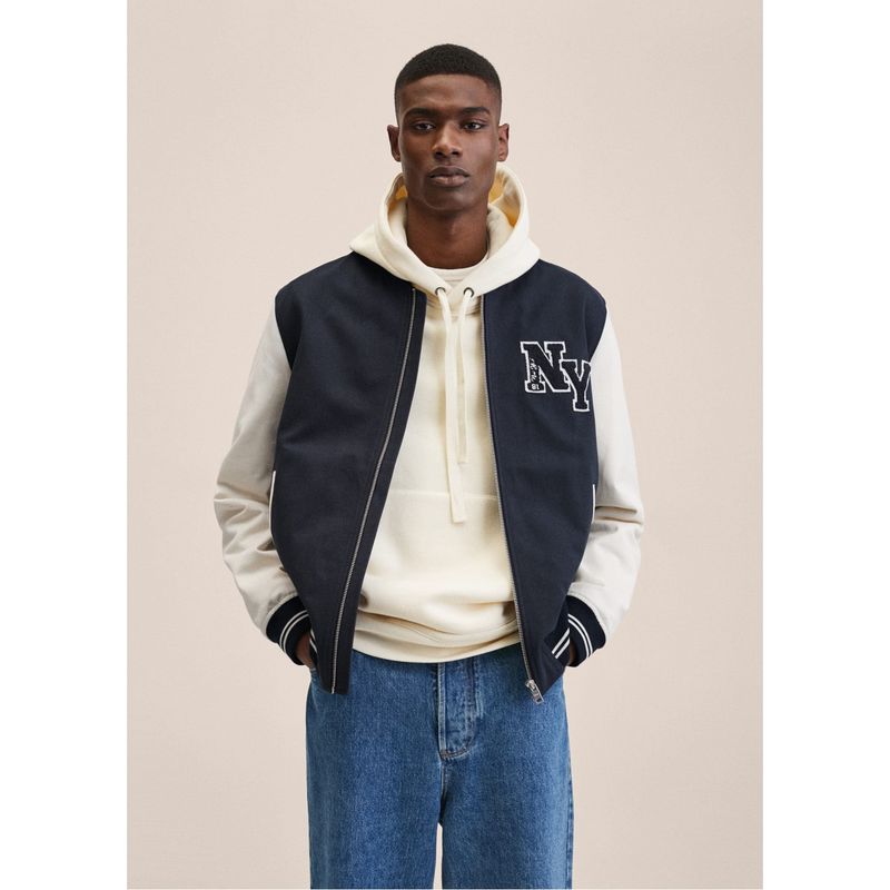 MANGO MAN - Chaqueta Bomber Varsity Hombre