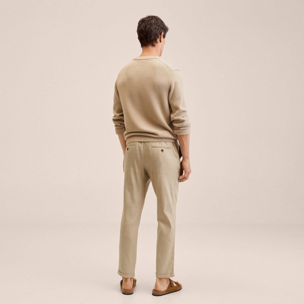 MANGO MAN - Mango Man Pantalón Jogger Lino Hombre