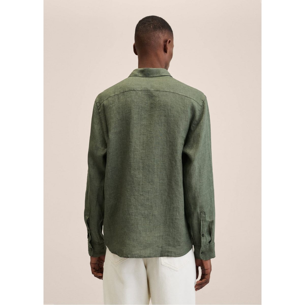 MANGO MAN - Mango Man Camisa Regular-Fit 100% Lino Hombre