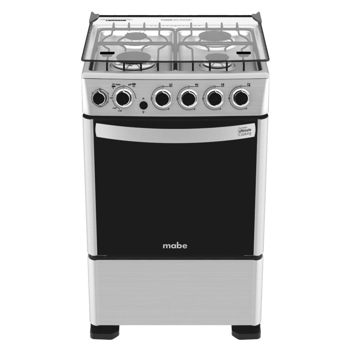 MABE - Cocina 4 Quemadores Horno De 63.47 Lt Con Grill Gas Licuado Cmc5550Ax0 Mabe