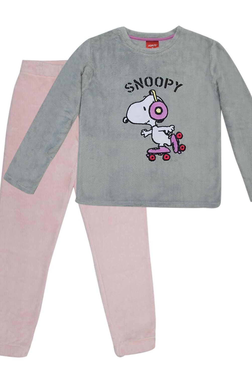 Snoopy - Pijama Niña Gris Snoopy
