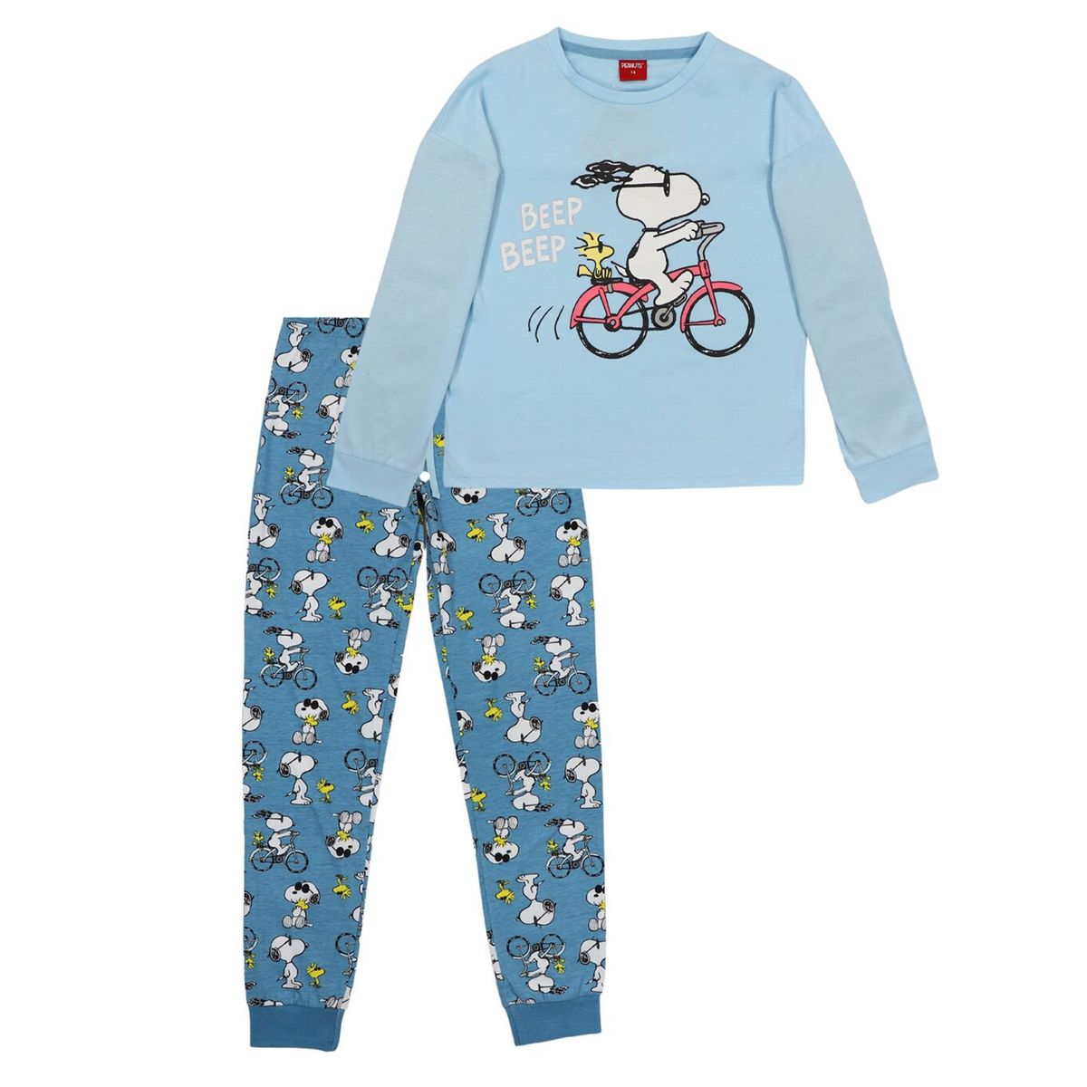 SNOOPY - Pijama Niña Celeste Snoopy