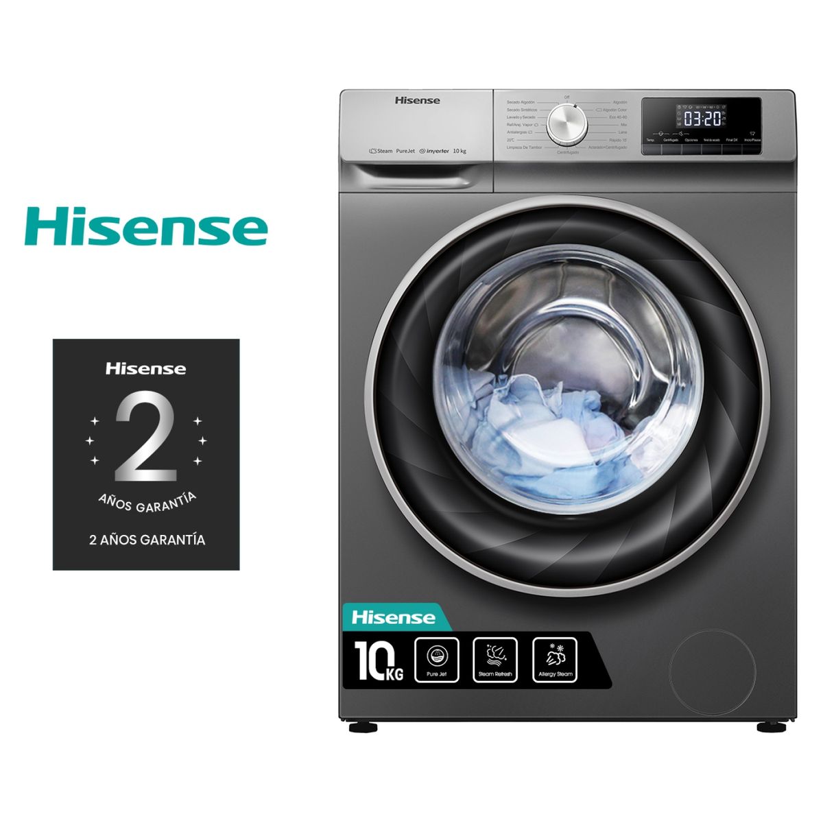HISENSE - Lavadora-Secadora 10/6 kg WDQY1014