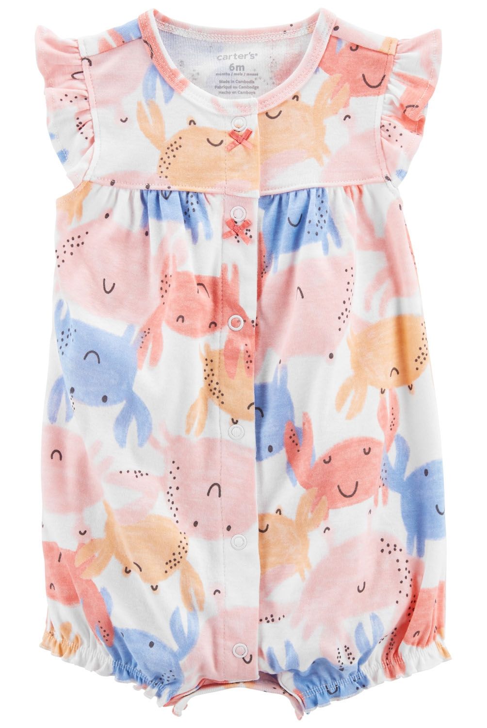 CARTER'S - Carter´s Enterito Algodón Estampado Cangrejos Bebe Niña