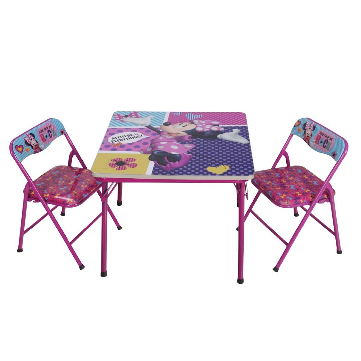 DISNEY - Set Mesa Plegable  2 Sillas Diseño Minnie