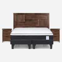 Cama Europea New Style 6 2 Plazas + Muebles Dolce