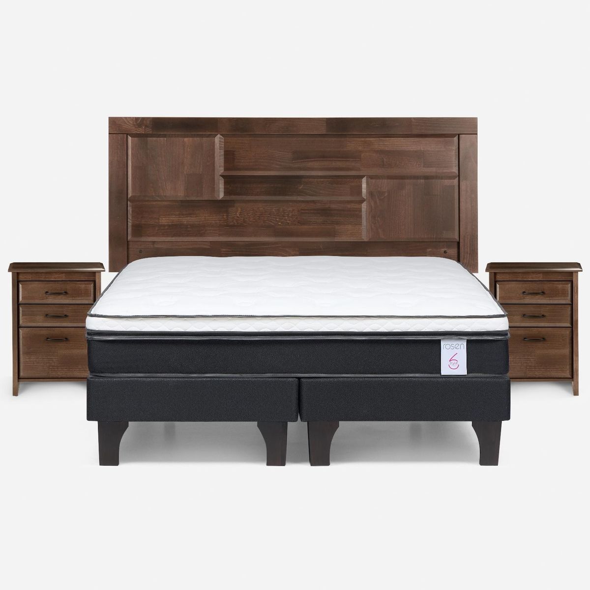 ROSEN - Cama Europea New Style 6 King + Muebles Dolce Rosen