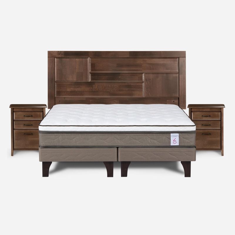 ROSEN - Cama Europea New Style 6 King + Muebles Dolce Rosen