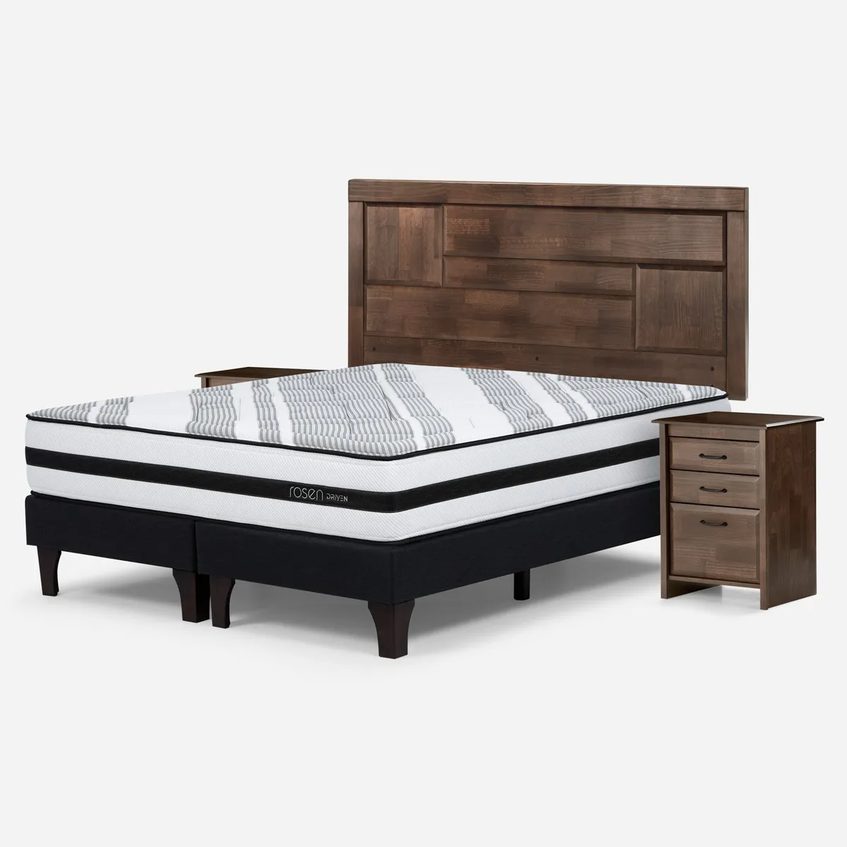 ROSEN - Cama Europea King Driven + Muebles Dolce Rosen