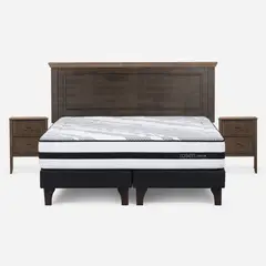 ROSEN - Cama Europea Driven King + Muebles Anna