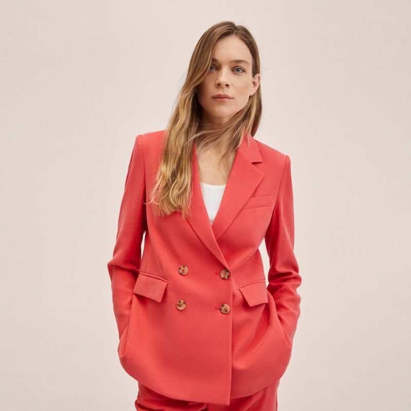 MANGO - Mango Blazer Traje Doble Botonadura Tempo Mujer