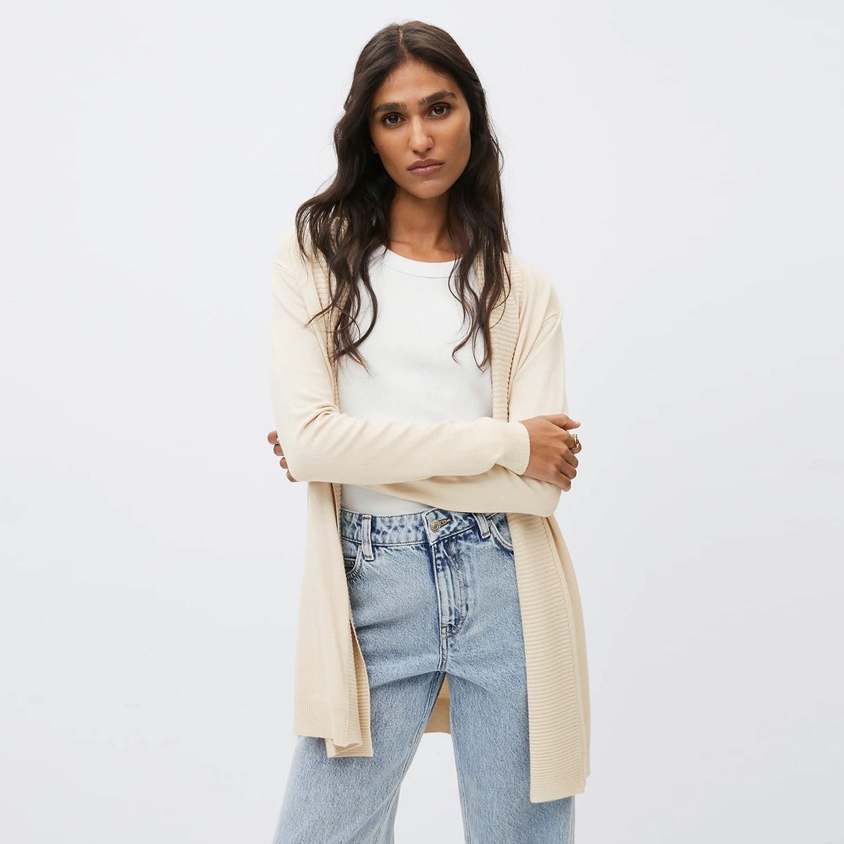 MANGO - Chaleco Punto Fino Alma Mujer Mango