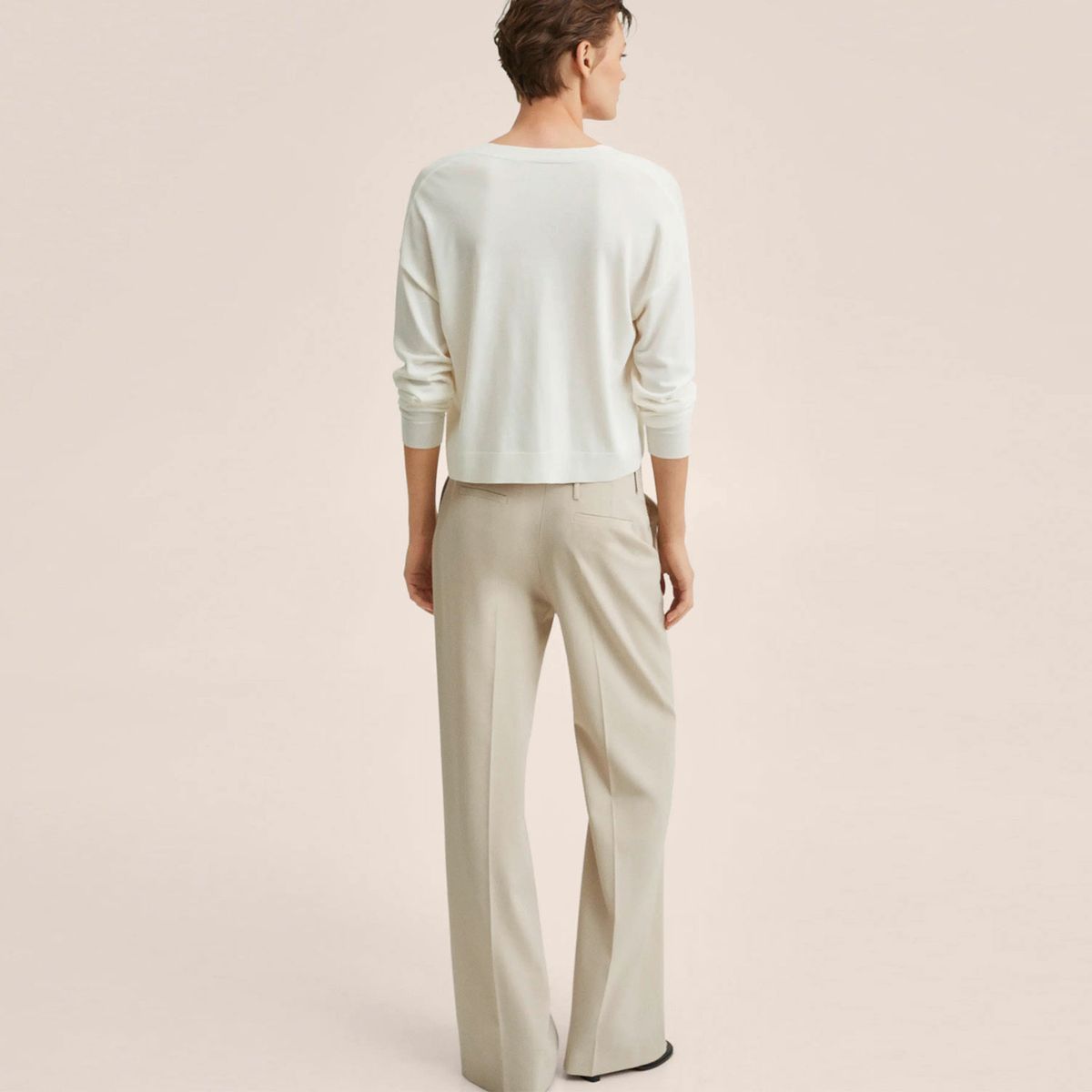 MANGO - Mango Chaleco Punto Fino Luccav Mujer