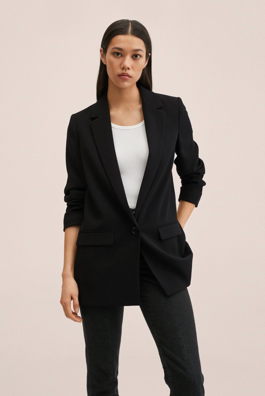 MANGO - Mango Blazer Traje Fluido Eleonor Mujer