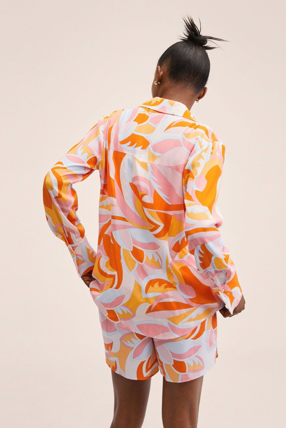 Mango - Mango Camisa Estampada Fluida Puc Mujer