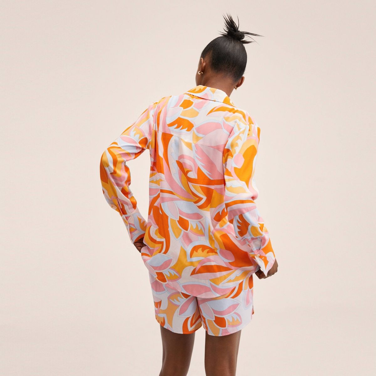 MANGO - Mango Camisa Estampada Fluida Puc Mujer