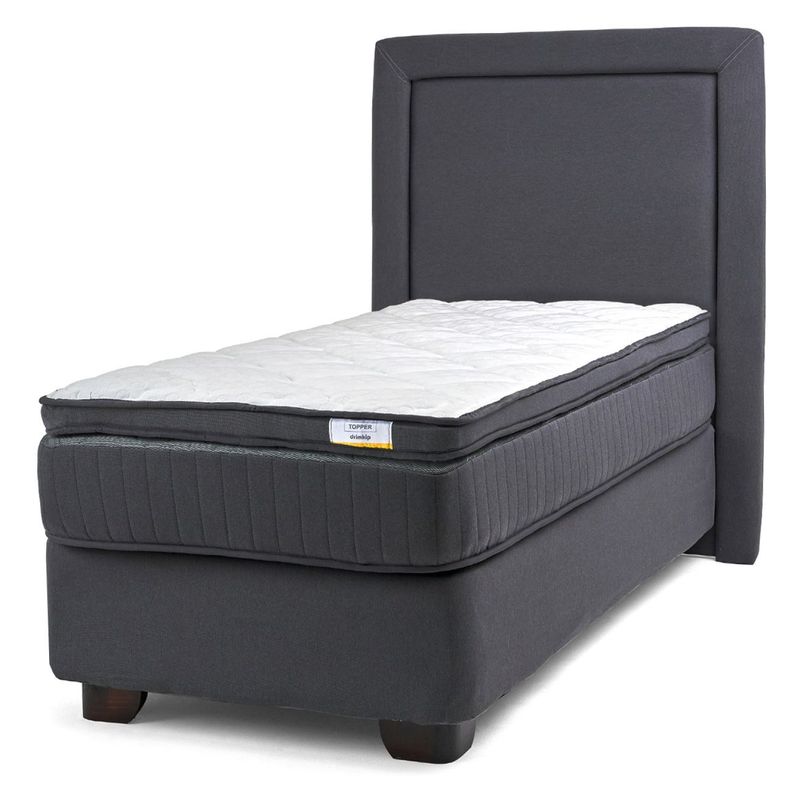 DRIMKIP - Cama Americana Hybrida 1.5 Plaza 105x190 Cm+ Respaldo Drimkip