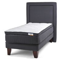 Cama Europea Hybrida 1 Plaza Plus 90x200 Cm + Respaldo