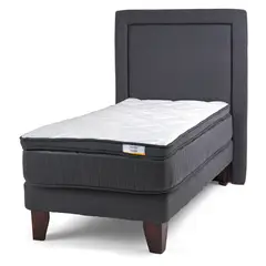 DRIMKIP - Cama Europea Hybrida 1.5 Plaza Plus 105X200 Cm + Respaldo