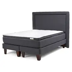 DRIMKIP - Cama Europea Hybrido Full + Respaldo